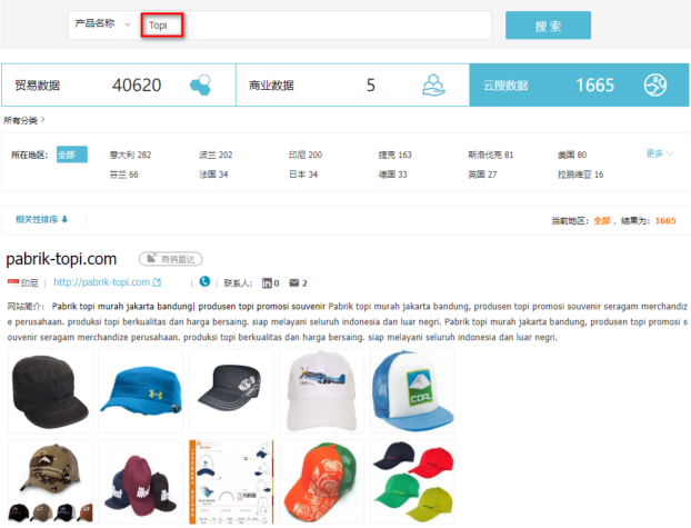 帽子数据,外贸客户,球盟会(中国)贸易